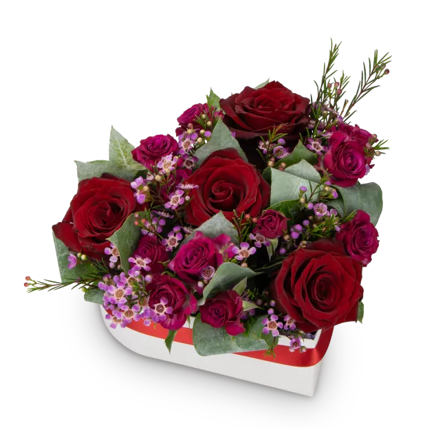 Box with roses